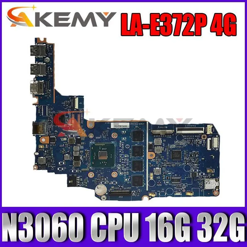 

Материнская плата для ноутбука DELL Chromebook 3189 Celeron N3060 CN-0P0KXH 0R90JW LA-E372P 4G DDR3 Материнская плата для ноутбука w/16G или 32G ssd