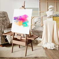 Beech Foldable Flat Easel Dual-Purpose Oil Painting Stand Foldable Adjustable Easel for Children Sketch Oil Painting 4