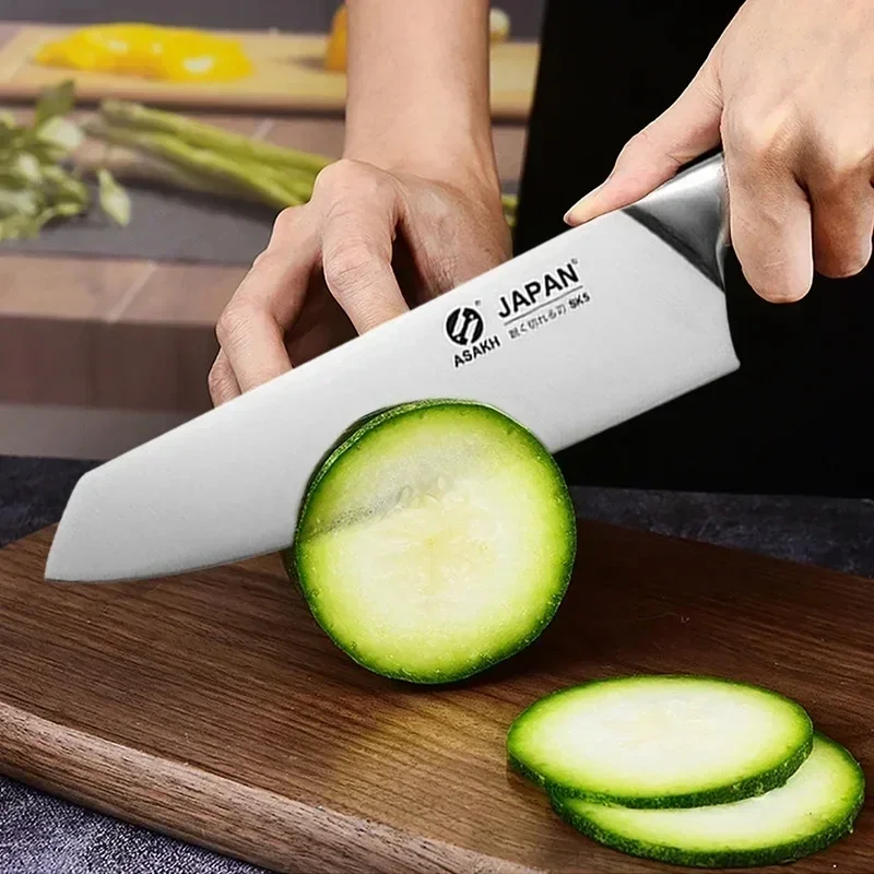 Description Picture 4 of itemJapanese Kitchen Knives Set Stainless Steel Fish Fillet Meat Cleaver Chef Knife Sushi Knife Slicing Santoku Knife Cooking Tools