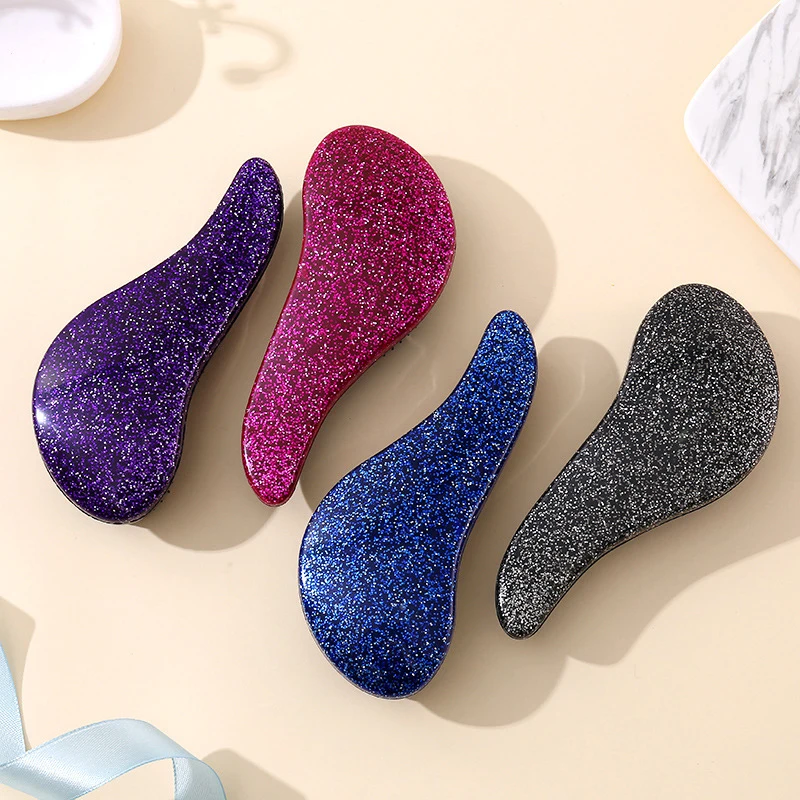 

Mini Hair Brush Women Detangling Hair Brush Comb Salon Gentle Anti-static Brush Tangle Wet Dry Bristles Handle Tangle Curly Comb