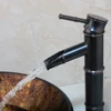 ZAPPO Bathroom WashBasin Round Tempered Glass Vessel Sink Faucet Set Bathroom Glass Basin Faucets Combo Waterfall Mixer Tap 2