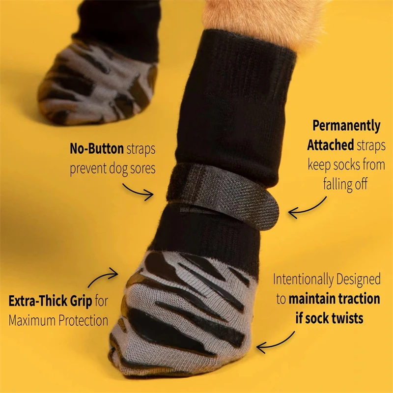 Title 2, Dog Socks Foot Cover Outdoor Warm Claws Non-sli...