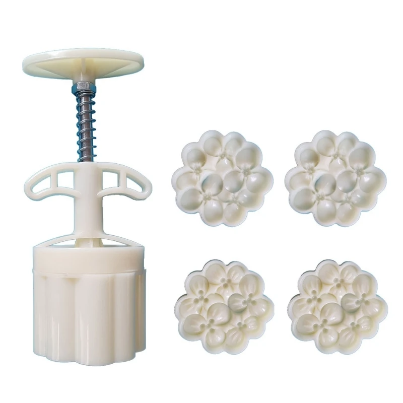 

Fragrans Flower Moon Cake Mold Cookie Stamps Hand Press Cookie Dessert Cutters