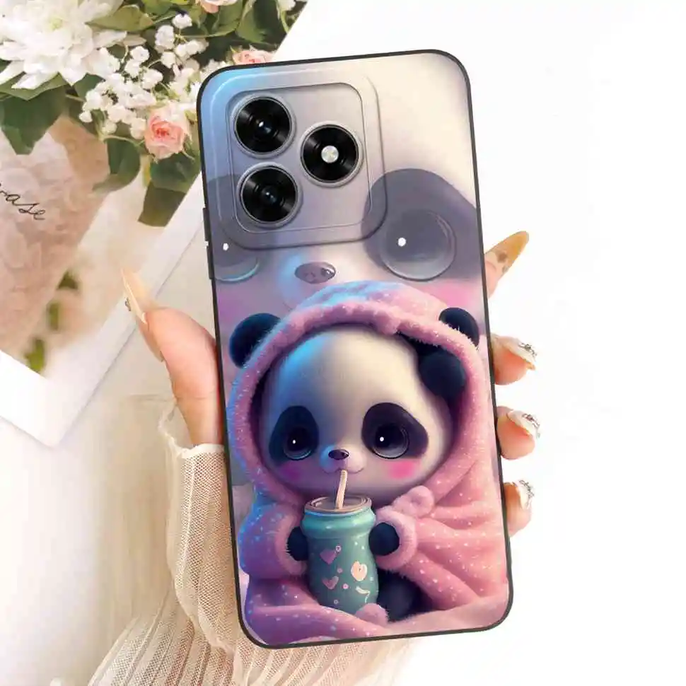 Lovely Sweet Rabbit Panda Soft Silicone Phone Case - Shockproof Bumper Cover