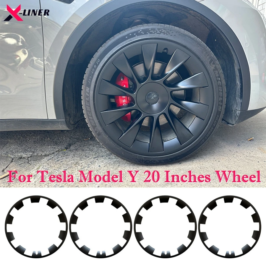 For Tesla Model Y 20 Inches Wheel Rim Protector Rim Case 4PCS ABS Rim Hubcaps Cover Tesla Model Y Protection Accessories