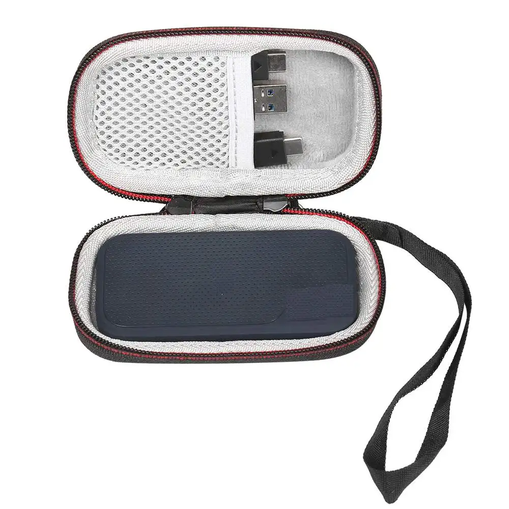 Portable SSD Storage Bag for SanDisk PSSD/E30/E60/E61 Mobile SSD Outdoor Carrying Case with Lanyard EVA Protective Box