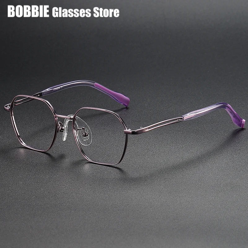 New Teenager Titanium Frame Glasses 80936 Student Eyeglasses Small Fashion High Quality Polygon Myopia Eyewear Boy Girl Kid