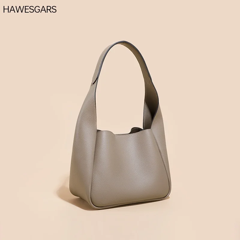 

HAWESGARS New Style Women Leather Handbag Niche Commuter Shoulder Underarm Bag