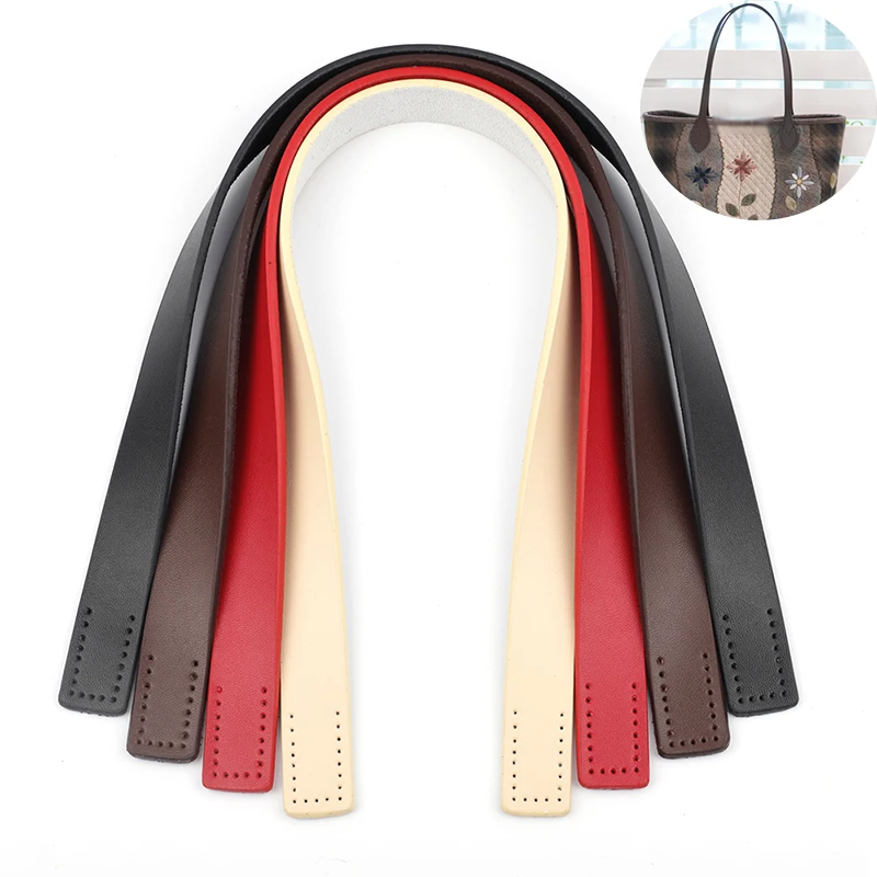 1set 50cm Genuine Leather Bag Strap DIY Replacement Bag Handles Durable Detachable Shoulder Belt Handbag Accessories For Bags