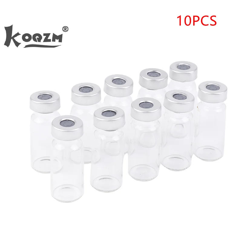 10 Pack 5/10/20ml Sealed Sample Vials Transparent Glass Vials Self Healing Injection Port glass bottles