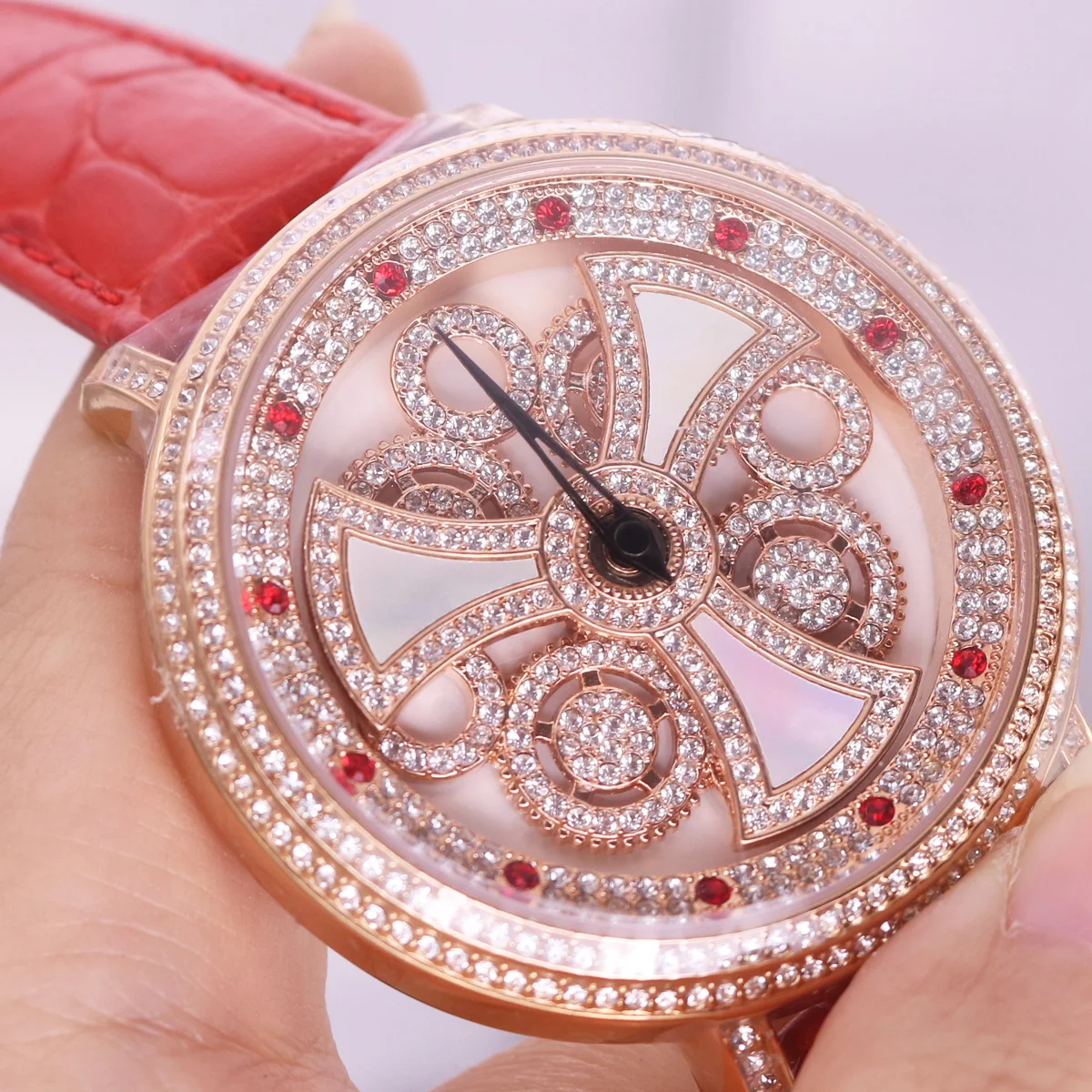 Davena Lady Women's Watch Spin Crystal Rhinestones Hours