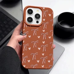 Collezione di Custodie per Telefono a Forma di Cuore con Fiocco Incantevole