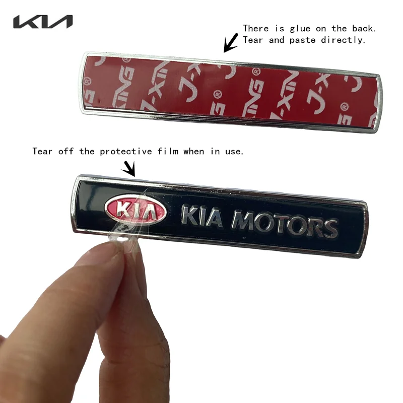 

2 pieces Automobile Metal Leaf Plate Side Label Tail Sticker For Kia K2 K3 K5 KX3 KX5 KX7 Sportage Souranto Rio Soul