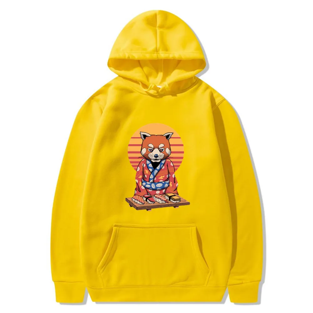 

2023 Japanese Anime Harajuku Funny Dog Sushi Printed Hoodies Sweatshirts Men Fashion Autumn Winter Streetwear Pullover Sudaderas