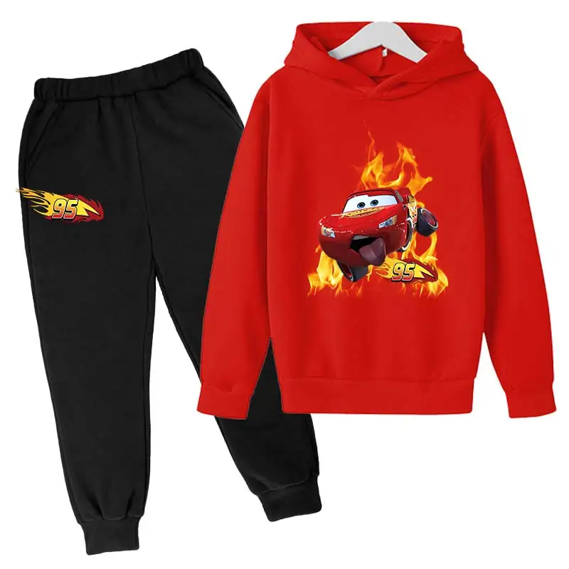 

Cars Sweatshirt Boy Sweatshirt Child girls Hoodies Pants 2Pcs Kids Tracksuits Children Clothing 4-14Years old