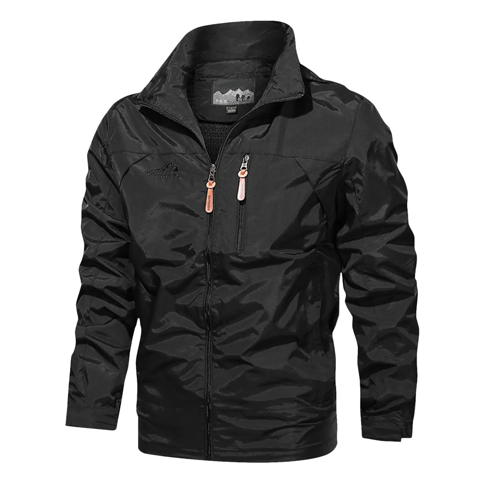 Mens Zip Up Military Outdoor Jackets Solid Hooded Hoodies Tactical Waterproof Windbreaker Fit Outdoor Camping Sports Sweatshirts