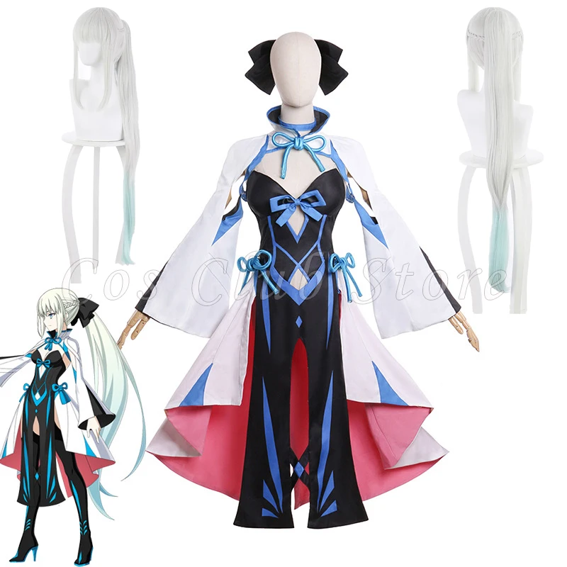 

Anime Fate/Grand Order FGO Morgan le Fay Cosplay Costume FGO Fate SSR Morgan Cos Wigs Hairs Halloween Carnival Dress Outfits