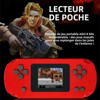 GAMINJA GC31 Mini console de jeu vidéo portable rétro, écran couleur TFT, lecteur de jeu 8 bits, 128 jeux intégrés 3