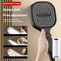 Xiaomi 13cm Large Panel 3 Modes High Pressure Shower Head Massage Shower Head With Filter Element Bathroom Accessories 2024 New 2