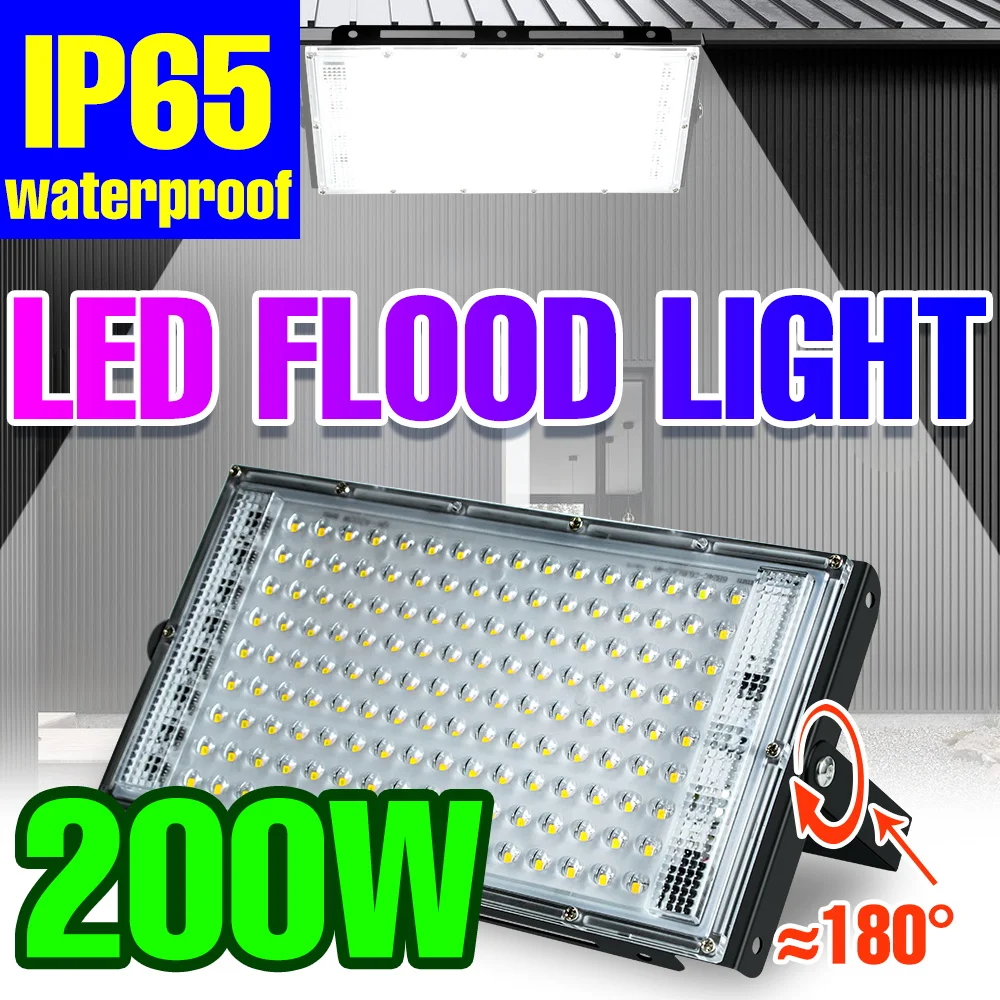 Outdoor Light Bulb LED Flood Light AC220V Street Lamp Waterproof Wall Floodlight 200W LED Bulb Road Lampara Courtyard Lighting ландшафтный светильник maytoni wall street o010fl 01b