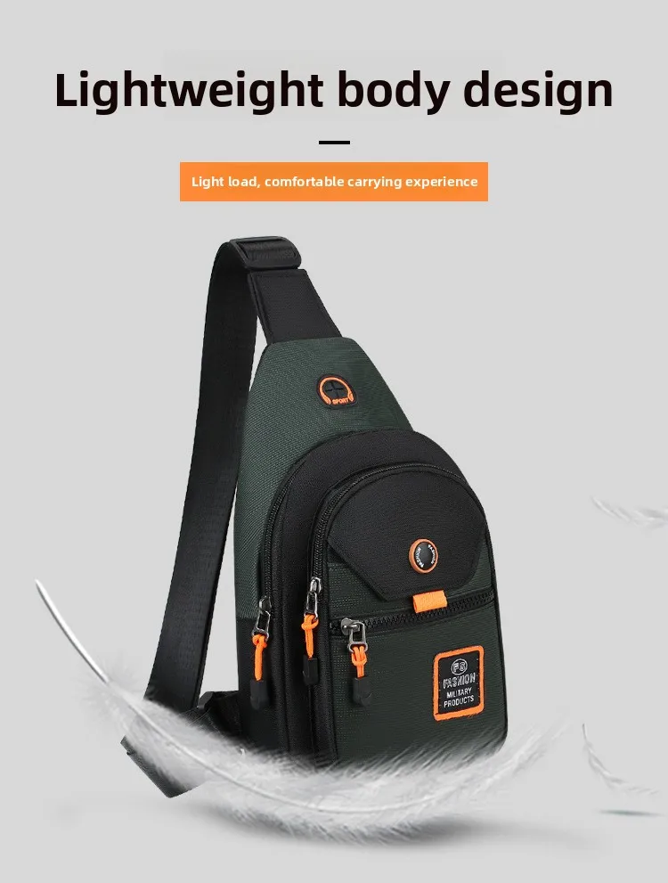 Herren-Brusttasche, Oxford-Umhängetasche, sportliche Hüfttasche, lässiger Schulterrucksack, kompakt, leicht, langlebig – Detail 5