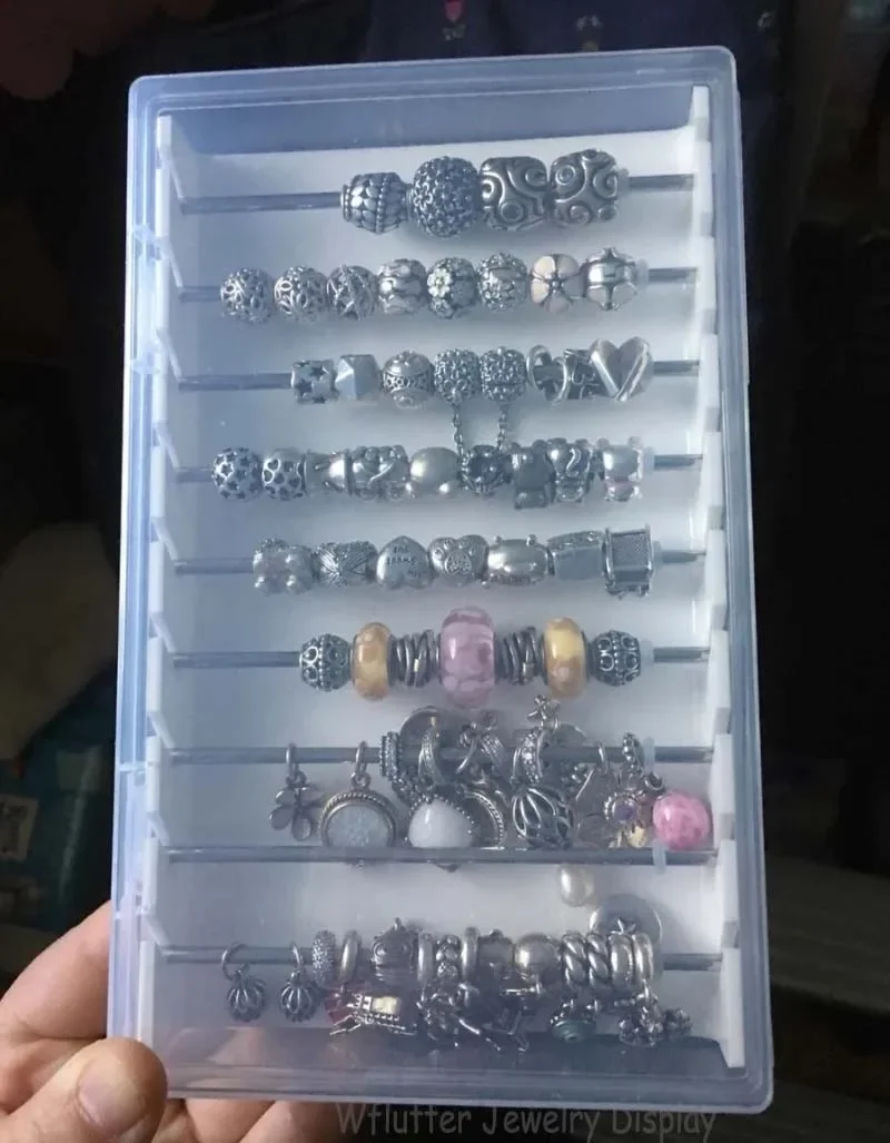 Acrylic Box Charm Beads Bracelet Ring Holder Jewellery Organizer Jewelry Tray Diy Finding Display Stand Storage Case Rack