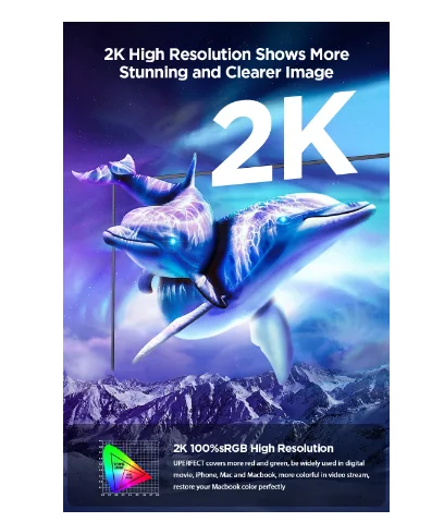 Bestlife 2K ޴ , 16.0 ġ 500 Ʈ, 10 Ʈ Ӹ ȭ, IPS HDR ũ ɾ, USB C ̹ ÷, 2560X1600