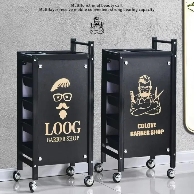 Multi Layer Storage Trolley Trolley Cosmetics Hair Extension Portable Cart Iron Auxiliary Salon Professional Aesthetic Carrello Parrucchiere Car Wheels