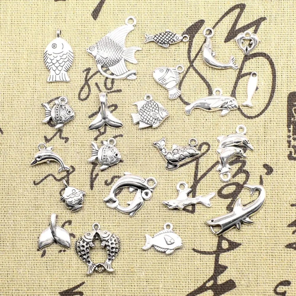 

Lot Charms Small Fish Couple Pendants Crafts Accessories