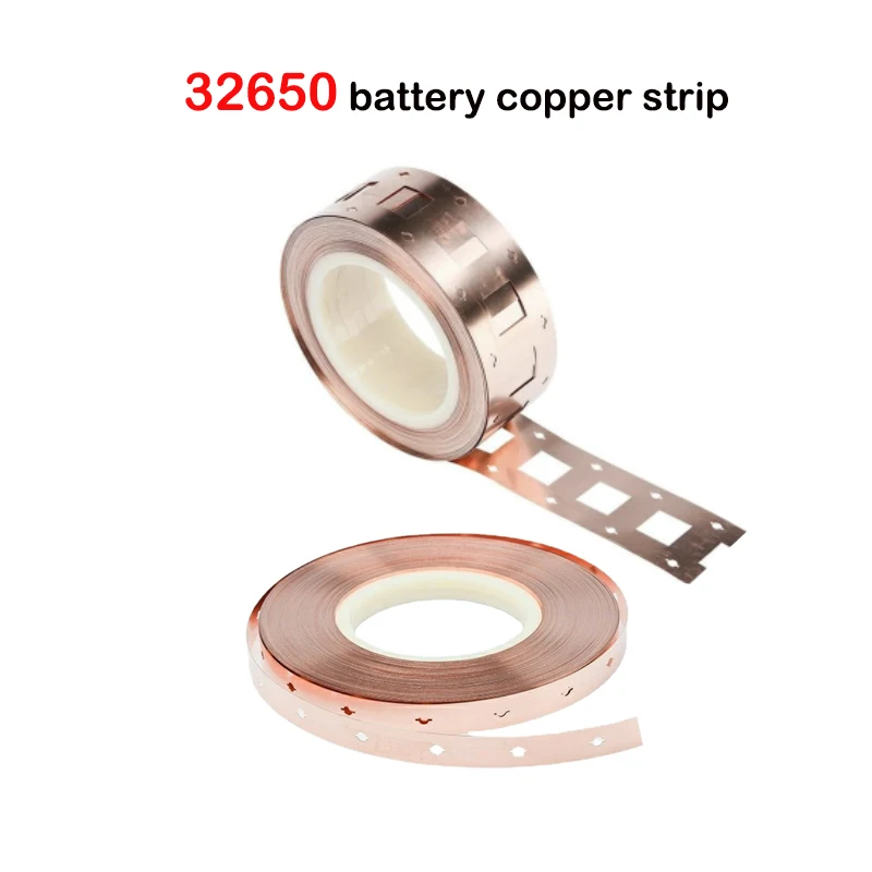 5M 1P 2P 32650 Lifepo4 Battery Connection Purple Copper Strip 0.2mm Thickness Copper Strip Punching Connecting Piece