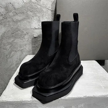 Fashion Men Slip-on Motorcycle Boot Chelsea Boots For Man