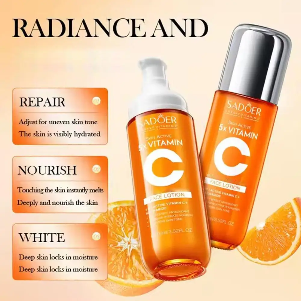 Vitamin C Radiance Renewal Skincare Set: Brightening Serum, Moisturizing Lotion, Eye Cream, and Facial Cleanser