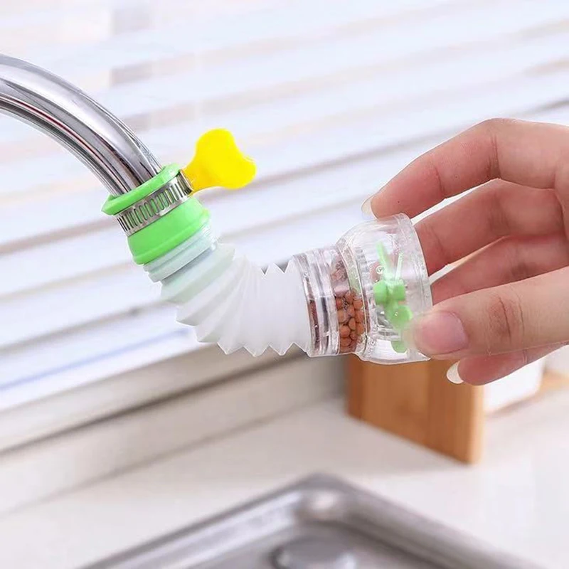 360ยฐSwivel Extension Kitchen Faucet Aerator Telescopic Hose Sprayer Filter Diffuser Water Saving Nozzle Bath Faucet Connector
