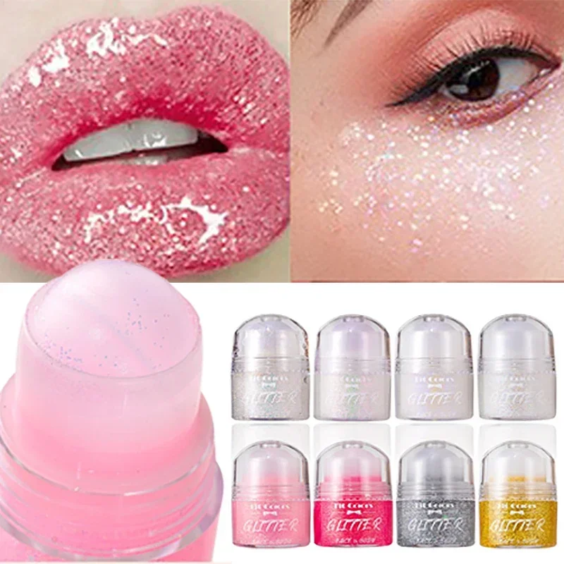 Rolling Sequins Glitter Gel Face Body Painting Shine Liquid Green White Pearl Gloss Eye Shadow Brighten Stage Makeup Decoration 5