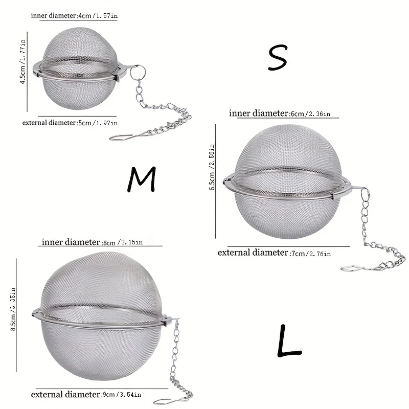 Mesh Seasoning Ball Spice Ball Metal Tea Bag Tea Strainer Steeper Mesh Infuser Premium Filter cooking strainers