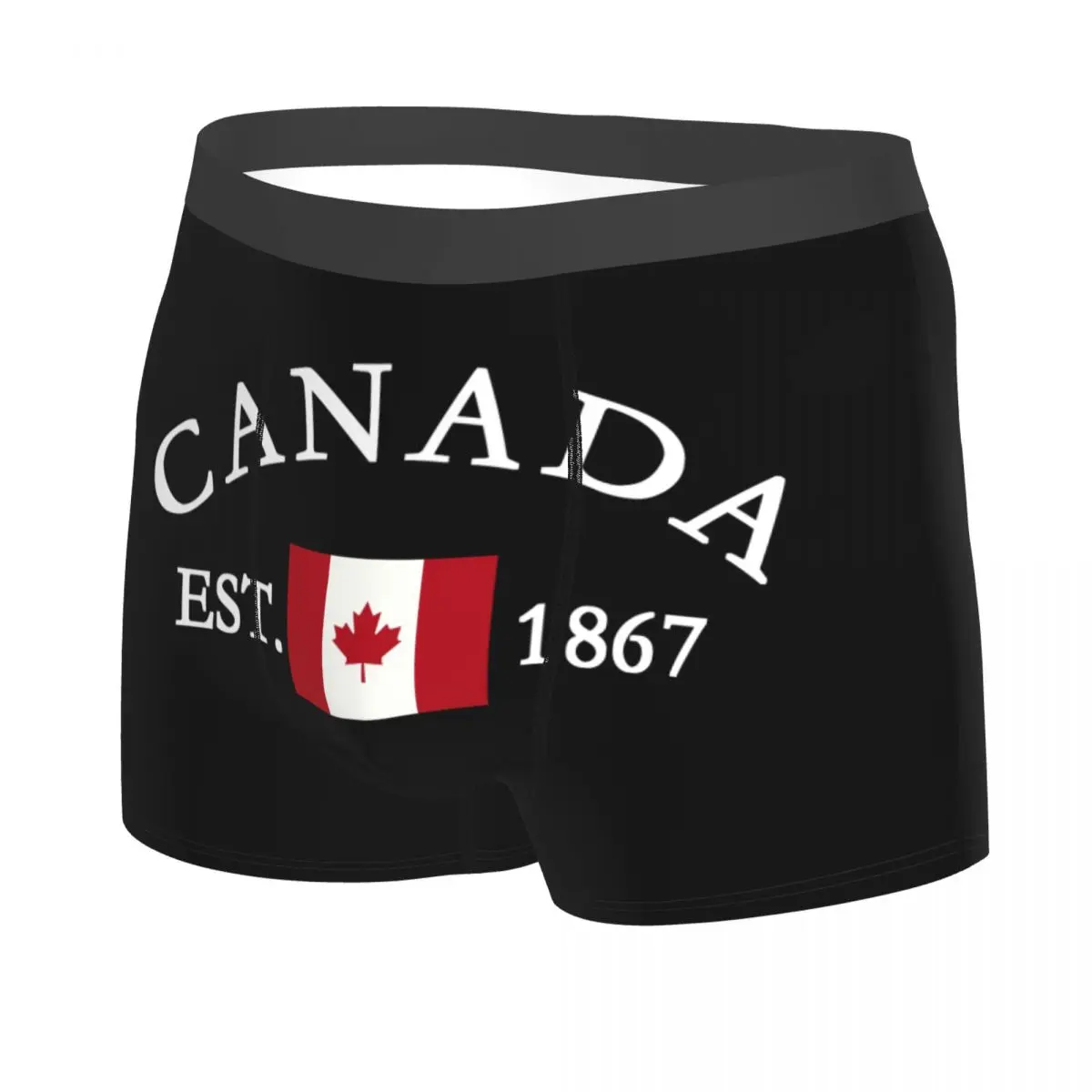 Custom Flag Of Canada Underwear Men Breathbale Patriotism Boxer Briefs Shorts Panties Soft Underpants For Homme 2