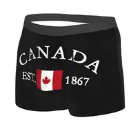 Custom Flag Of Canada Underwear Men Breathbale Patriotism Boxer Briefs Shorts Panties Soft Underpants For Homme 2