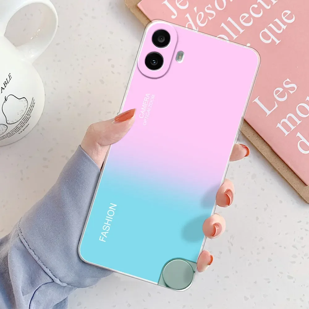 Clear Shockproof Silicone TPU Phone Case - Fashionable Soft Back Cover