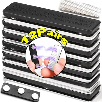 Fermagli Magnetici in Metallo per Tende, Chiusura Magnetica a Parete, Clip per Tende Doccia, Fissaggi Rimovibili per Zanzariere