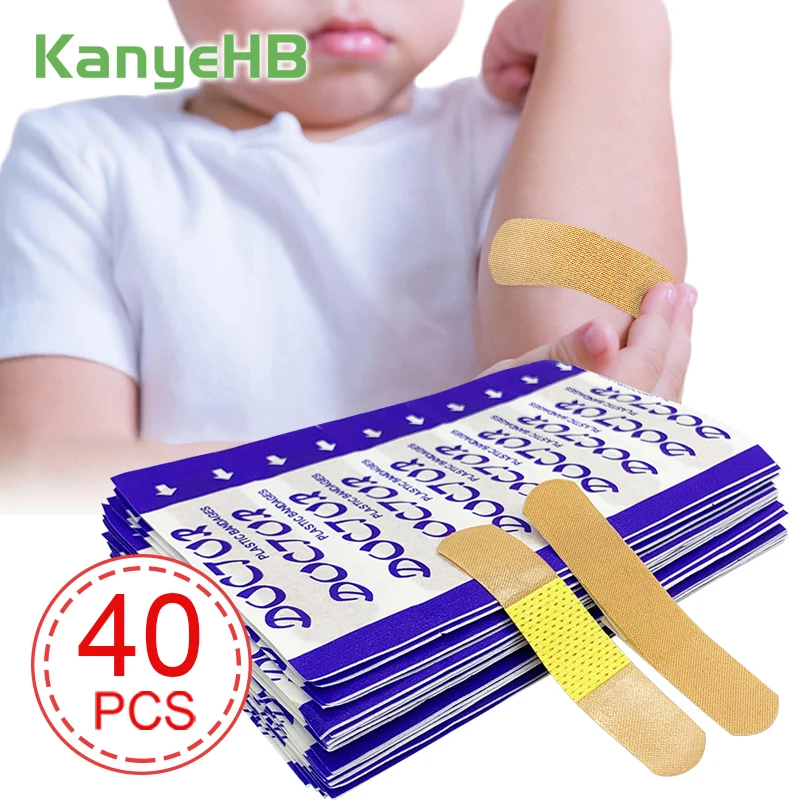 

40cps Breathable Medical Band Aids Sterile Band-aid Hemostasis Adhesive Bandage First Aid Kit Protect Wounds Care Patch A1556