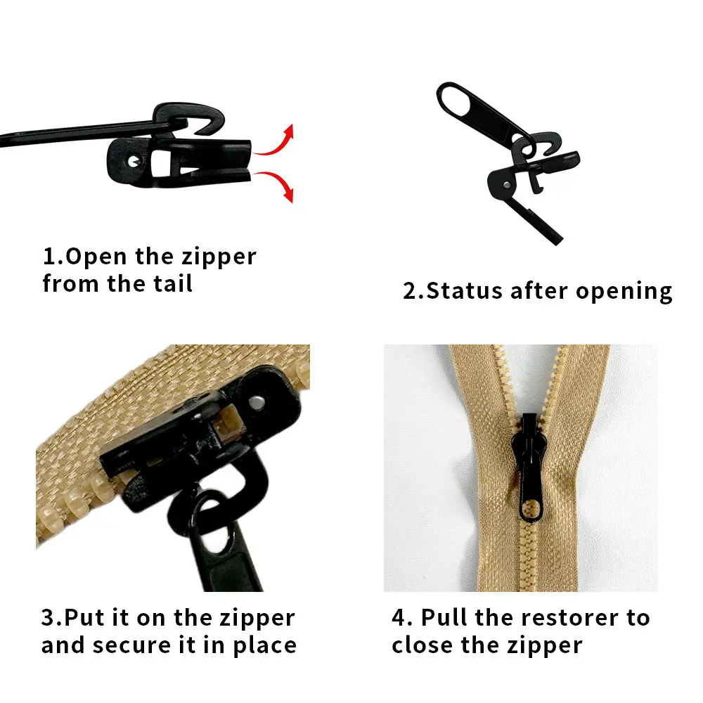 Zipper Head Universal Kit 6pcs zipper repair kit,zipper heads