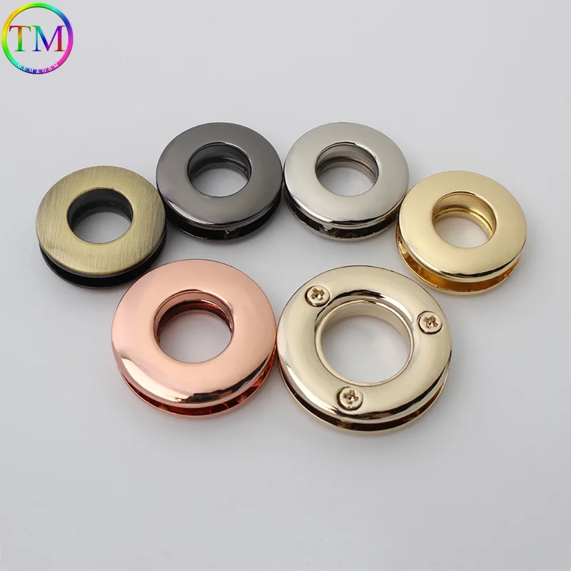 10/50/100Pcs Metal Bag Buckles Eyelet Screw Grommet Die Casting O Ring Eyelets For DIY Sewing Bag Hardware Clasp Accessories