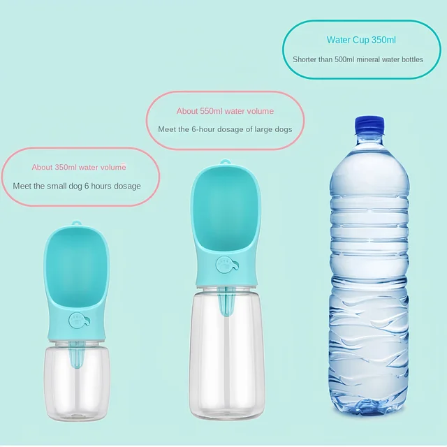 2 In1 Dog Cat Water Bottle with Storage Food and Water Container for Puppy Pets dogs Feeder Bowl Outdoor Travel Pet supplies 6
