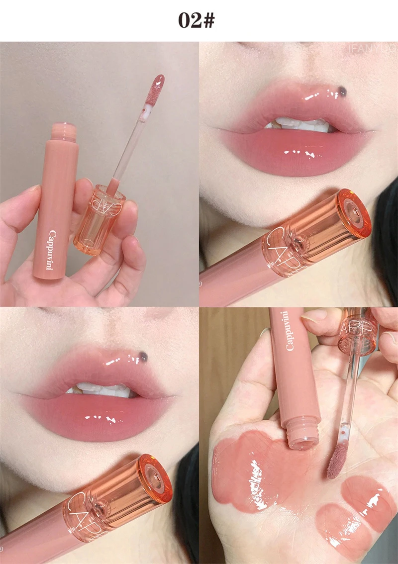 Waterproof Jelly Lip Glaze Moisturising Glossy Tint Lip Makeup_voghion.com