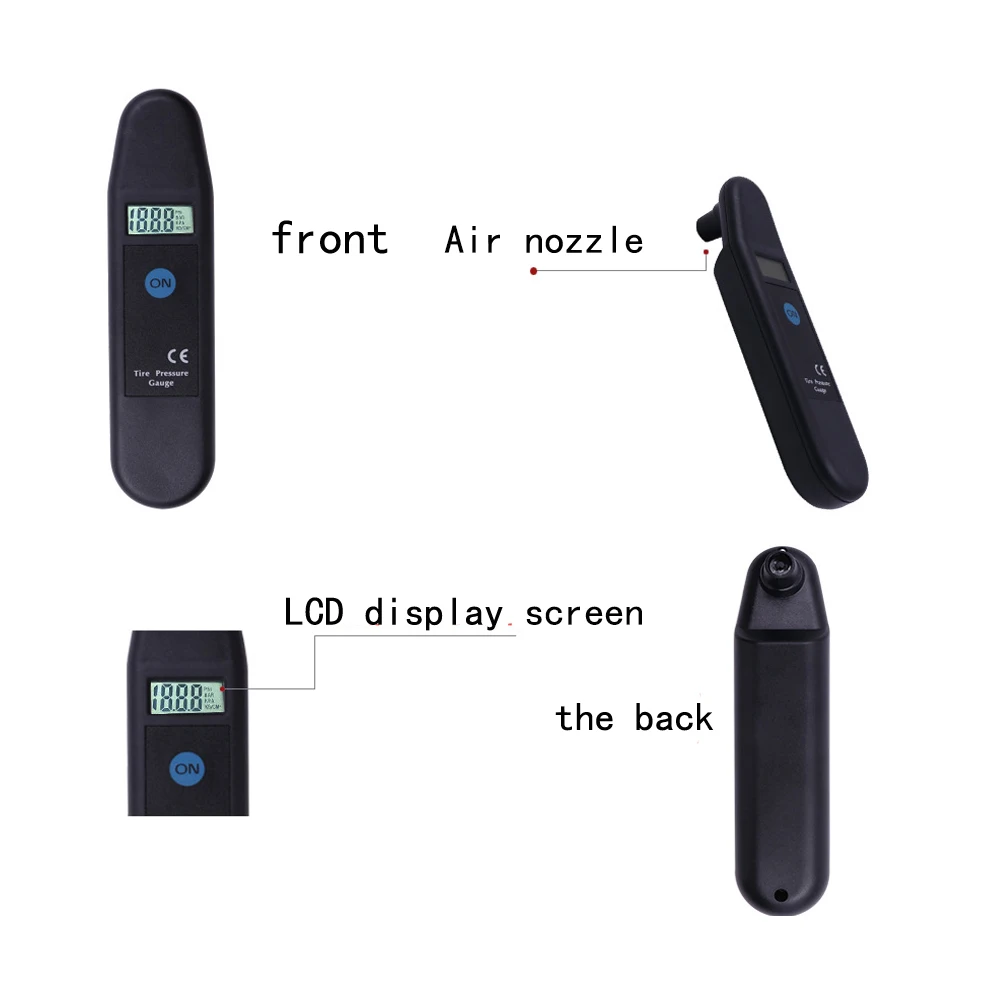 Accuracy Digital LCD Display Car Wheel Air Tyre Pressure Gauge Car Motorcycle Manometer Detector Tool 5-150 PSI/KPA/BAR