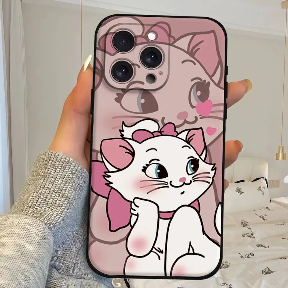 M-Marie Cat Cute Black Silicone Phone Case