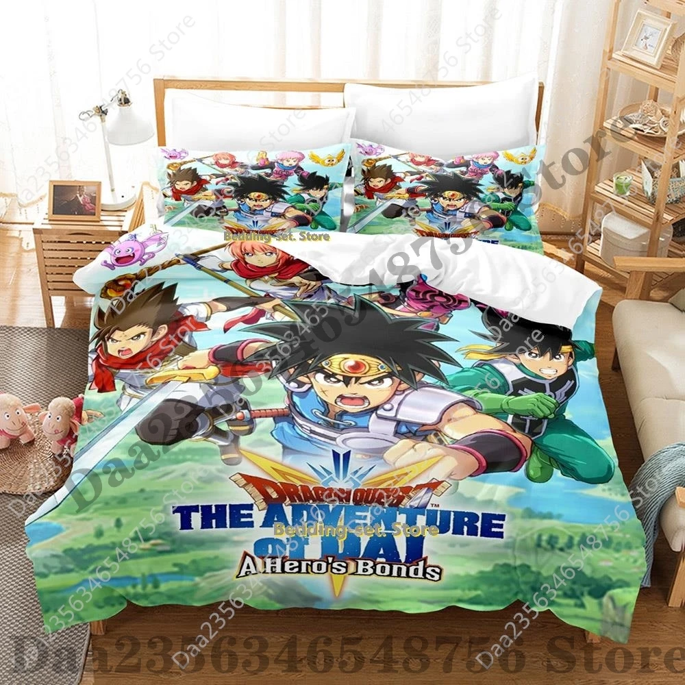 Kpop Cool Game Dragon Quest The Adventure of Dai Bedding Set Single Twin Full Queen King Size Bed Set Adult Kid Bedroom Duvetcov 4