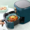 20/23cm Silicone Baking Tray Square Foldable Tray Heat-resistant Air Fryer Tray Food Grade Cake Silicone Mold Thickened Tray Pan 4