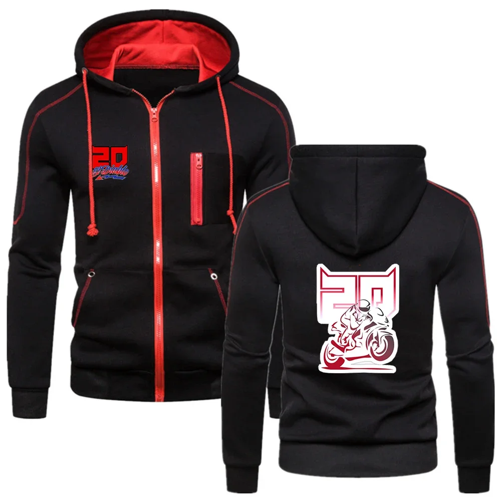 

FABIO QUARTARARO WITH SIGNATURE 2024 Men's New Multi-Pattern Cotton Zip Hooded Jackets Sweatshirts Hoodies Pullover Top Clothing