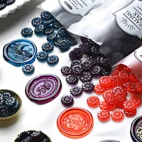 50pcs Pure Color Sun Flower Wax Seal Stamp Beads DIY Gift Envelope Wedding Invitation Ancient Sealing Wax Stamp Making Tools